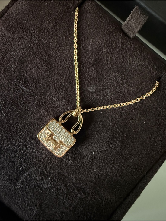 Hermes Jewelry - Hermes Amulettes Constance Diamond Rose Gold Necklace